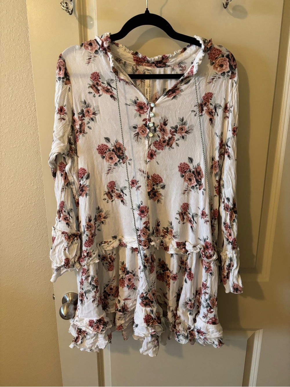 Uncle Frank Mini Dress XL Floral Boho Cottagecore Peasant EUC RARE FIND